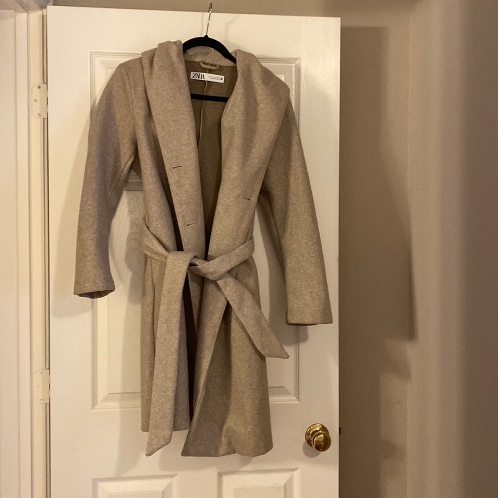 Zara hooded trench coat